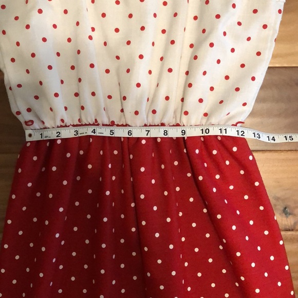 Last chance!! Vintage red and white polka dot dress by Toni Todd - Picture 9 of 12